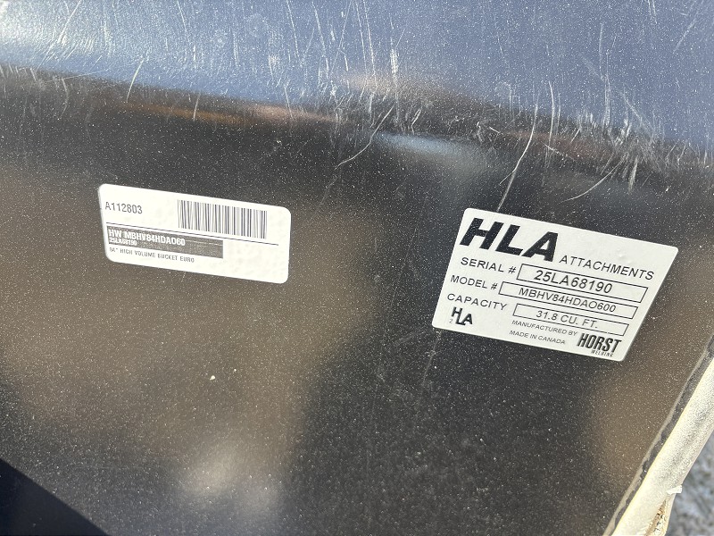 2025 Horst MBHV84HDAO60 Bucket