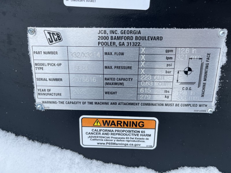 2025 JCB 332/X3214 Bucket