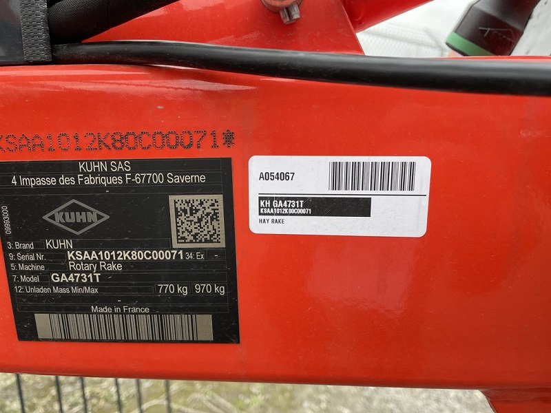 2023 Kuhn GA4731T Rake