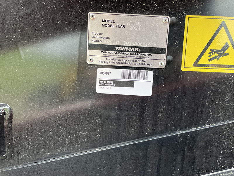 2024 Yanmar TL100VS Compact Track Loader