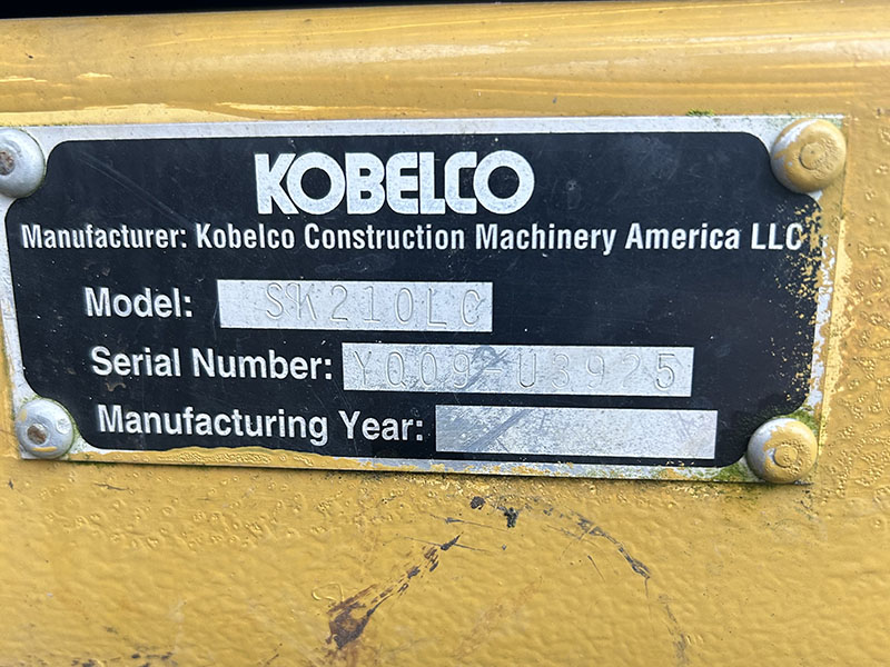 2008 Kobelco SK210LC Excavator