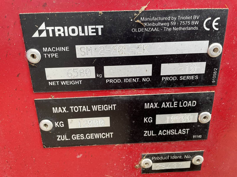 2018 Trioliet 2000ZK Mix Mill