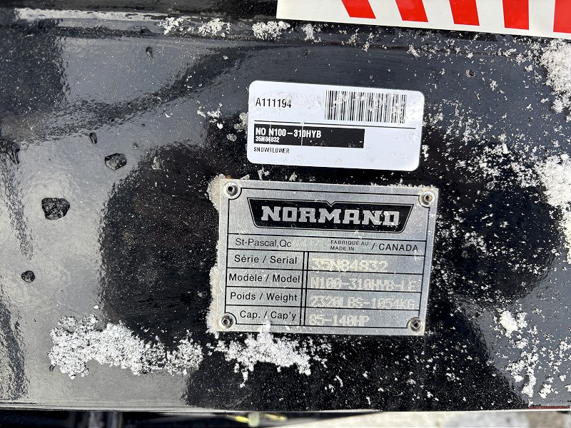 2025 Normand N100-310HYB Snow Blower