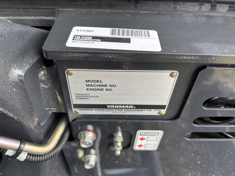 2024 Yanmar VIO35-7A Excavator