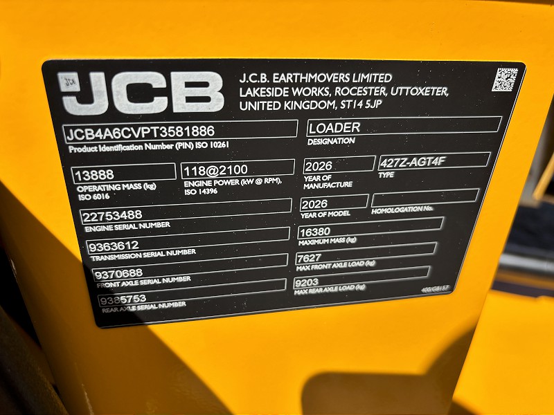 2026 JCB 427-ZXAG Wheel Loader