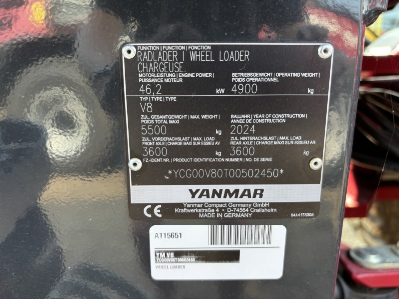 2024 Yanmar V8 Wheel Loader