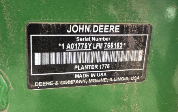 2016 John Deere 1775NT 16R30 Planter