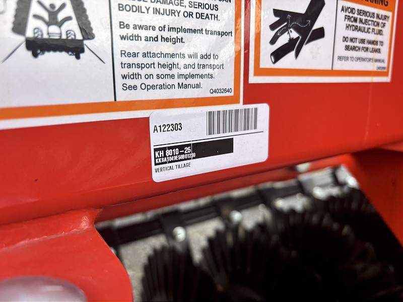 2026 Kuhn 8010-25 Vertical Tillage