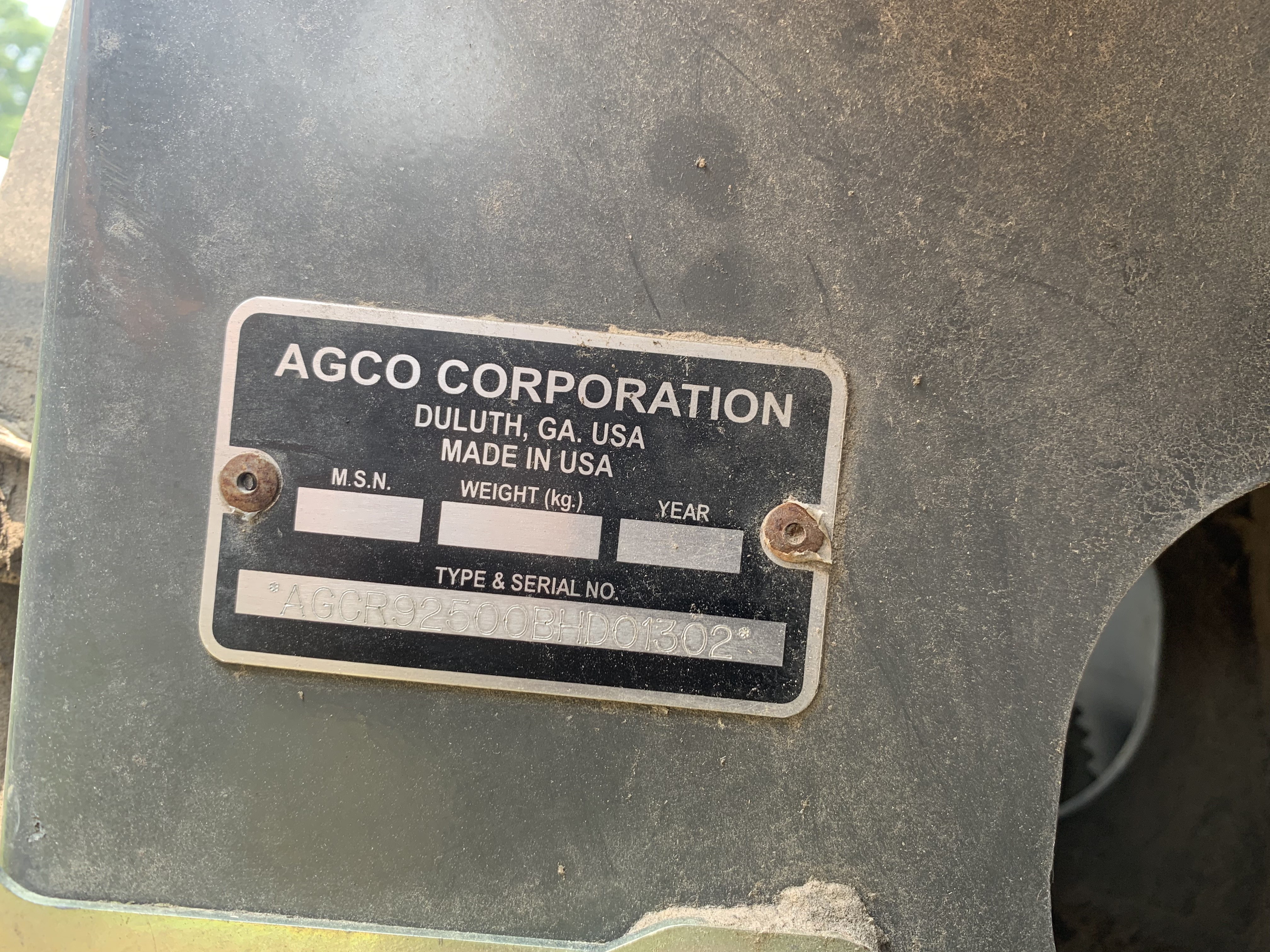 AGCO Gleaner 9250-35 Header Combine