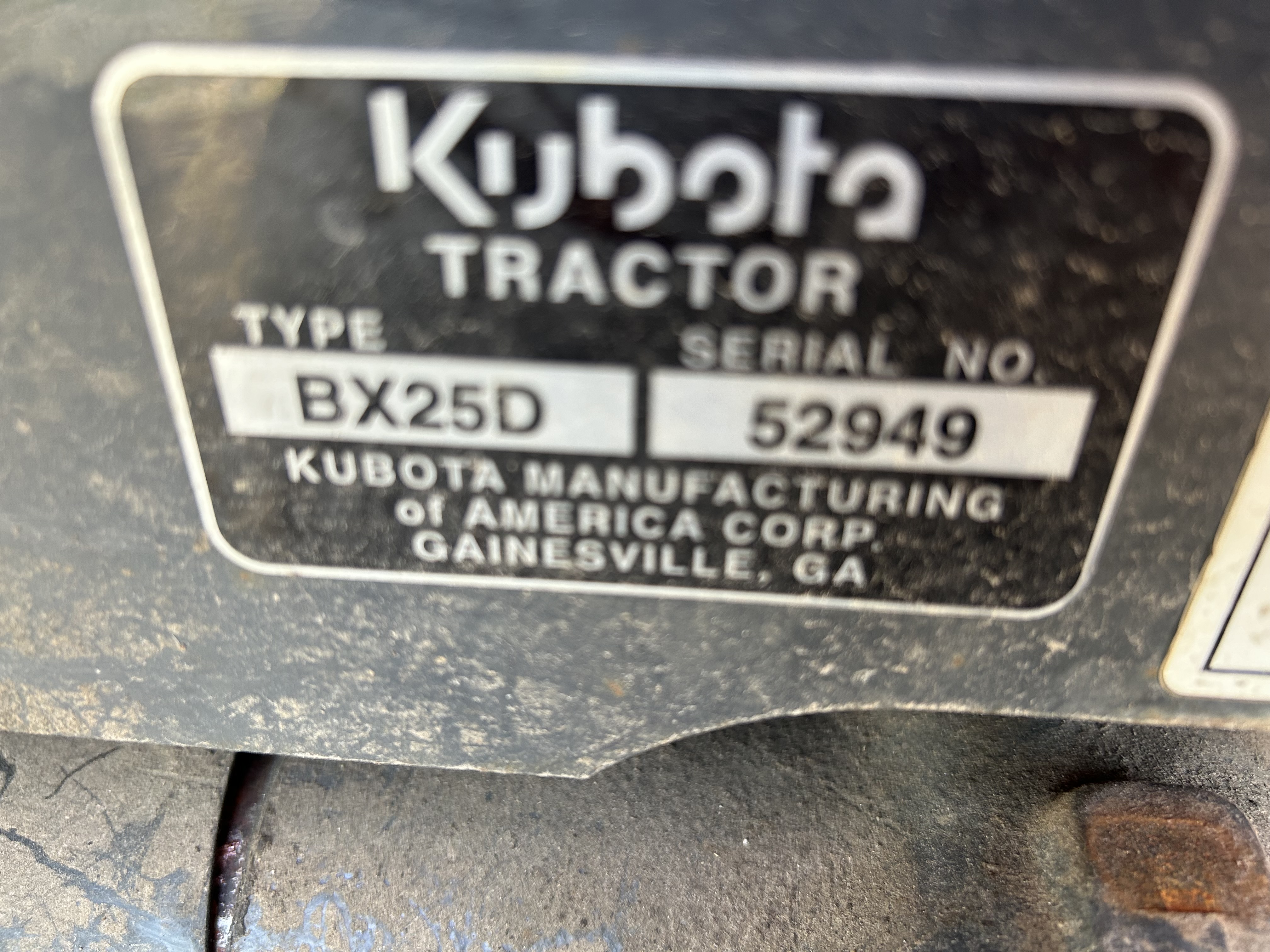 Kubota BX25 Tractor