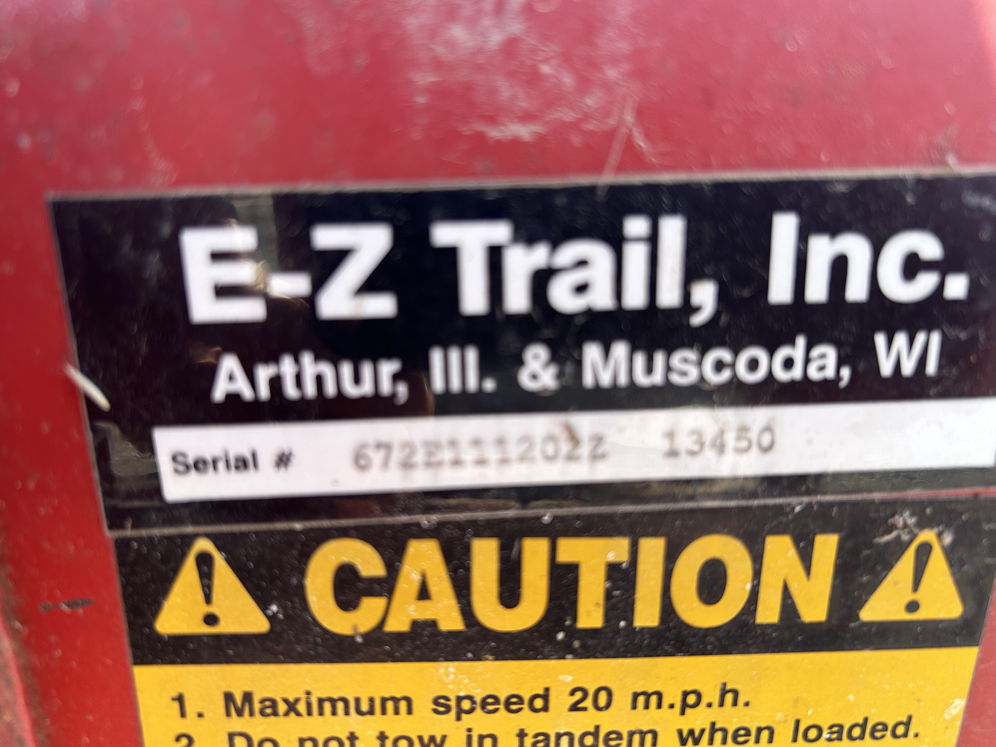 E-Z Trail 672 Header Transport