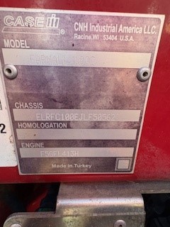 2019 Case IH Farmall 100C Tractor