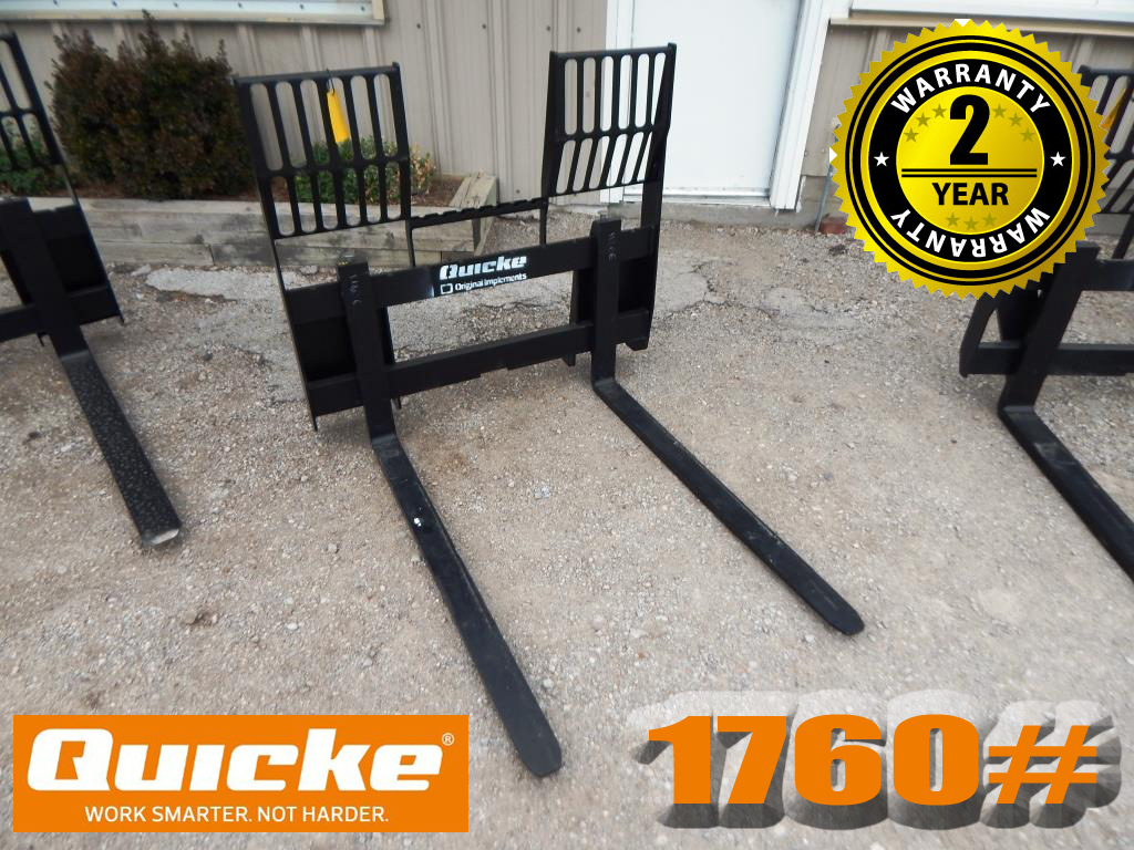 2025 Alo Quicke 1760# Skid Steer Quick Attach Pallet Fork