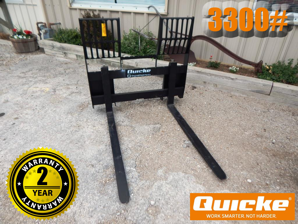 2025 Alo Quicke 3300# Skid Steer QA Pallet Fork