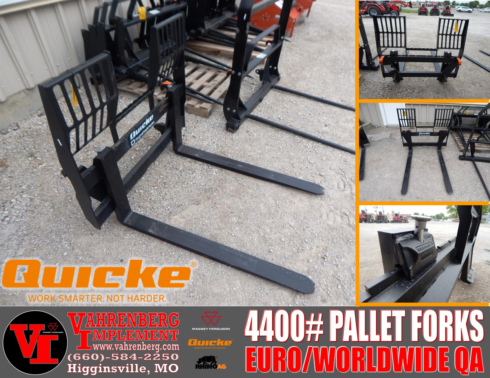 2026 Alo Quicke 4400# Euro/Worldwide QA Pallet Fork