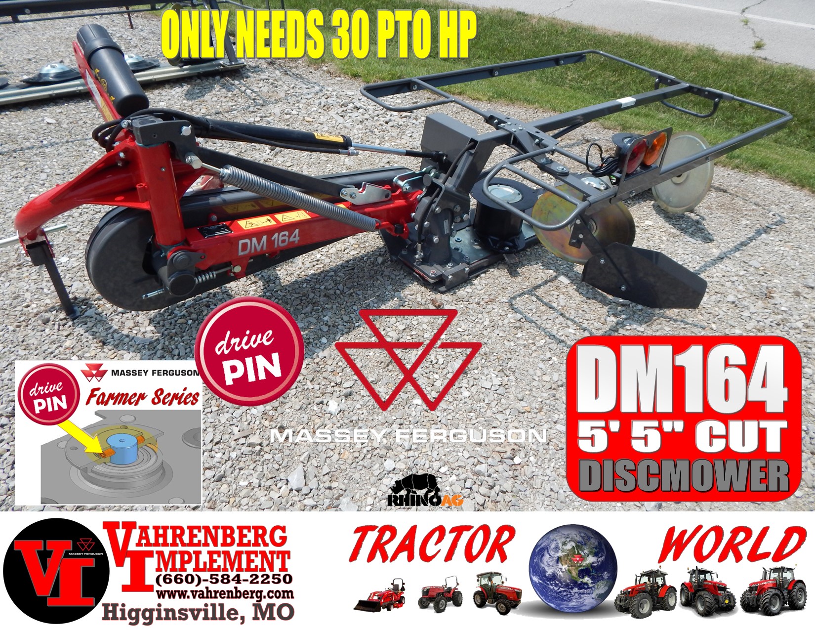 2023 Massey Ferguson DM164 Farmer Mower/Disc