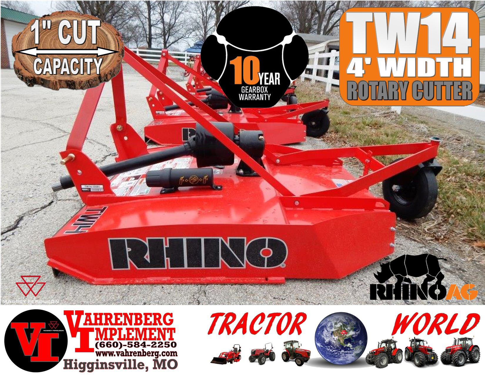 2024 Rhino TW14 Mower/Rotary Cutter