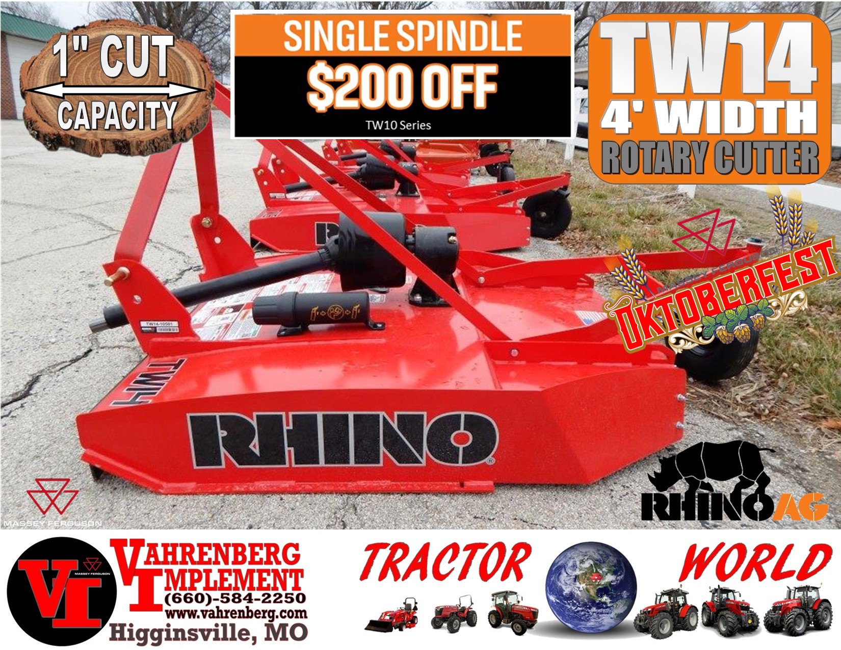 2024 Rhino TW14 Mower/Rotary Cutter