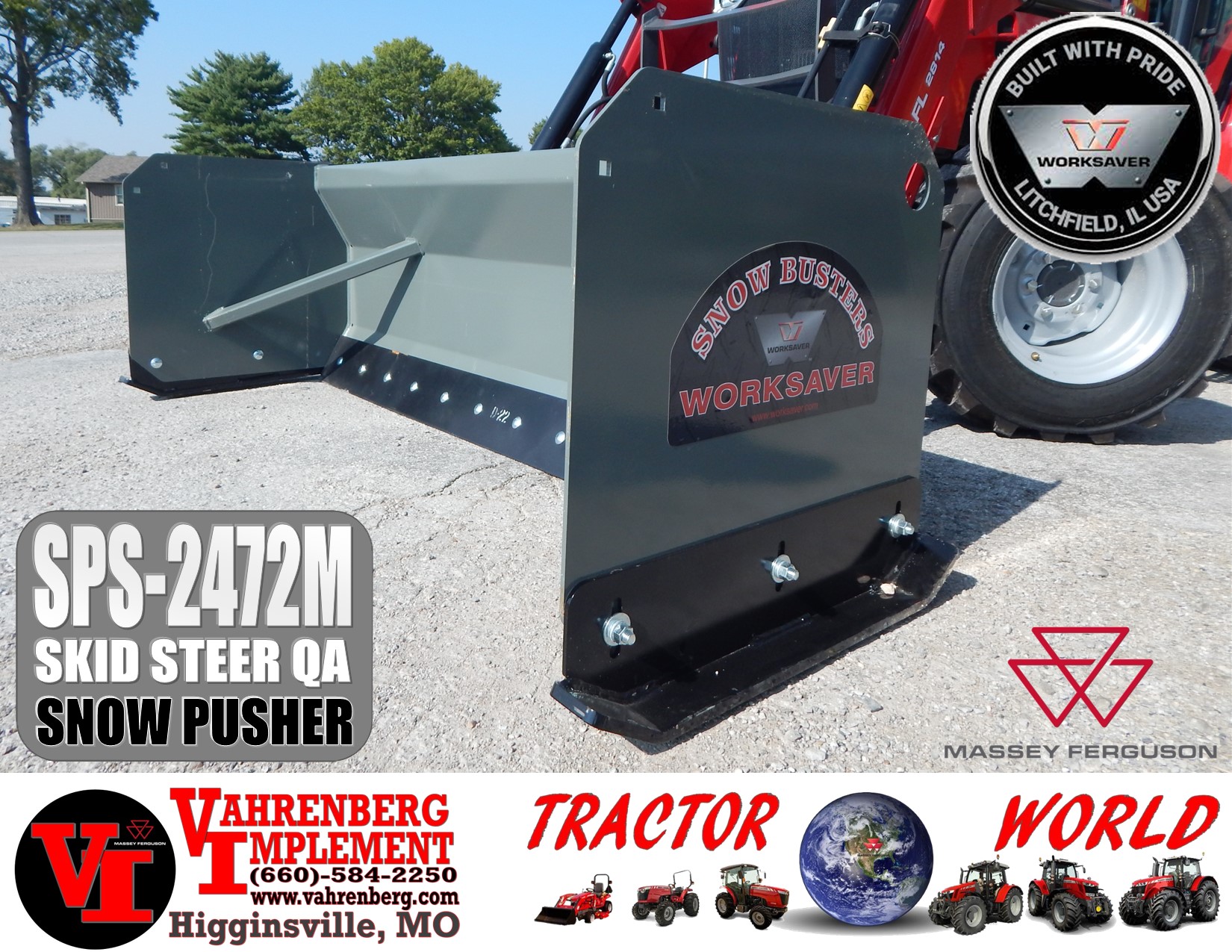 2023 Worksaver SPS-2472M Snow Pusher