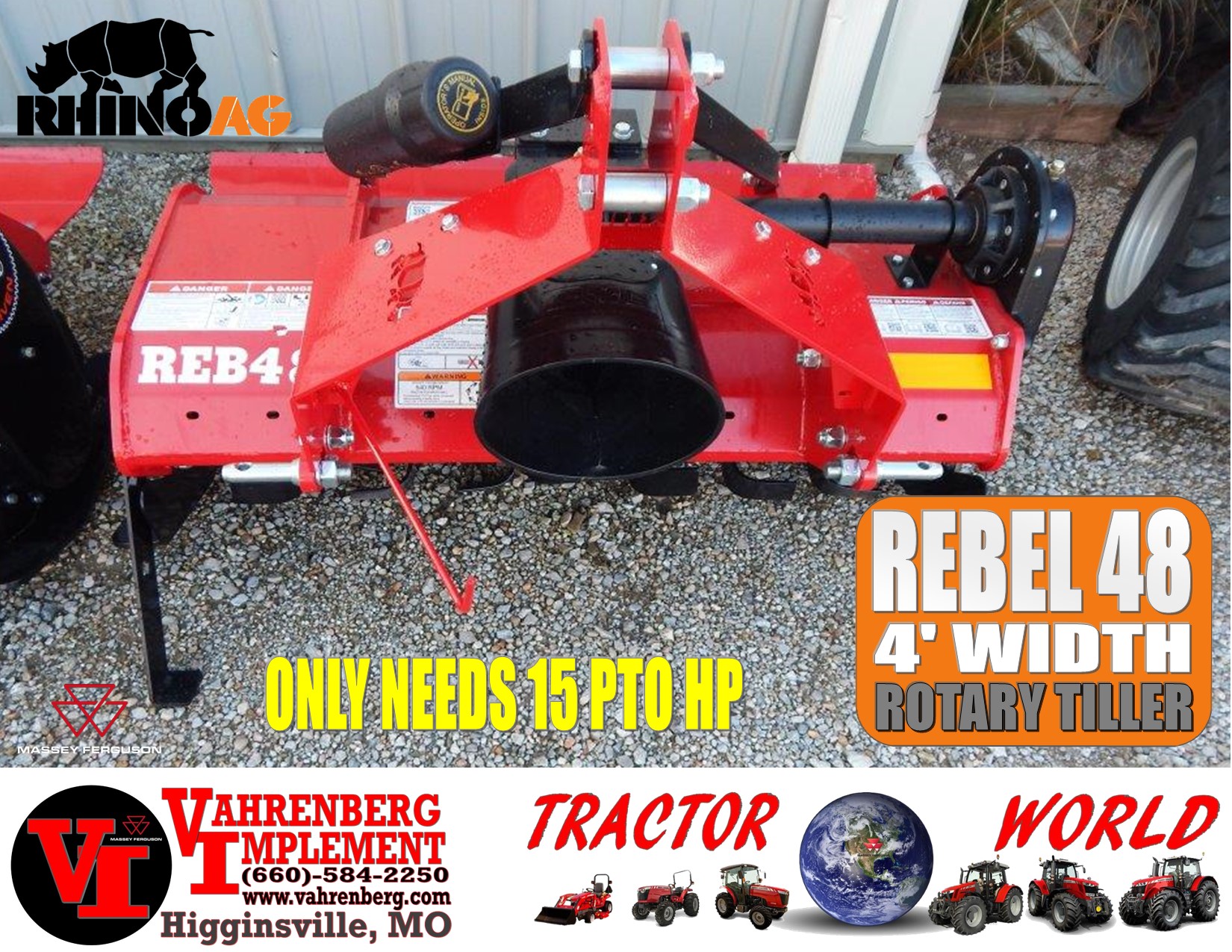 2023 Rhino REBEL 48 Rotary Tiller