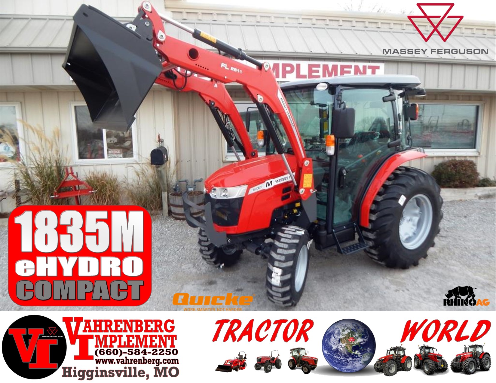 2023 Massey Ferguson 1835M eHydro Cab Tractor