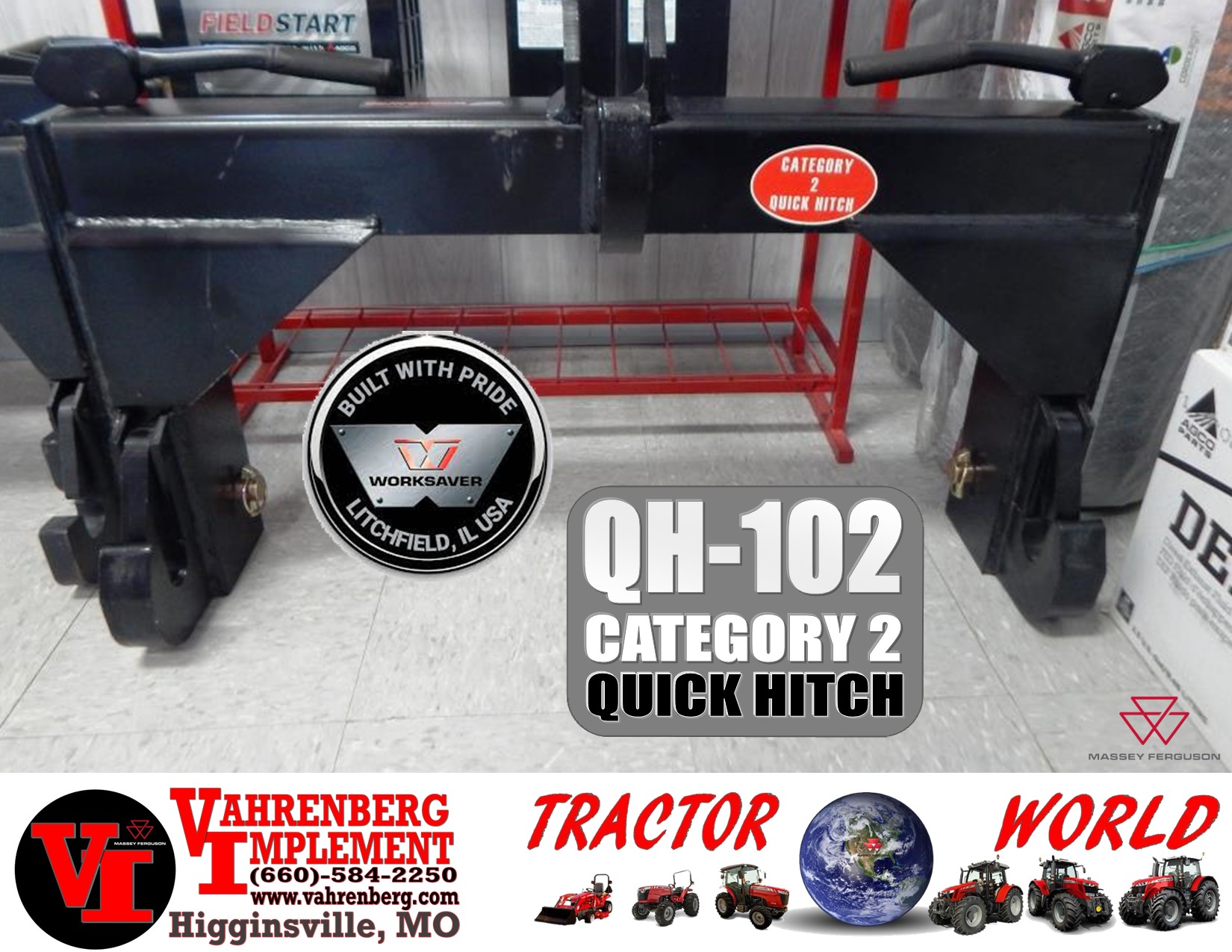 2023 Worksaver Cat 2 Quick Hitch Hitch