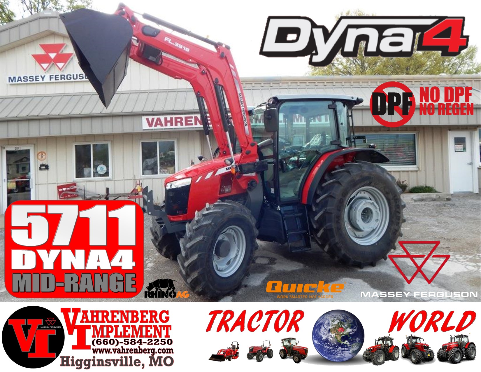 2024 Massey Ferguson 5711 Dyna4 Global Series Tractor