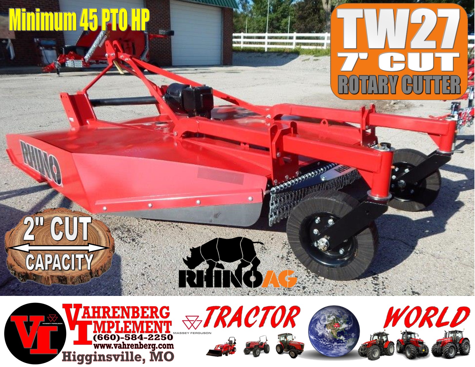 2024 Rhino TW27 Mower/Rotary Cutter