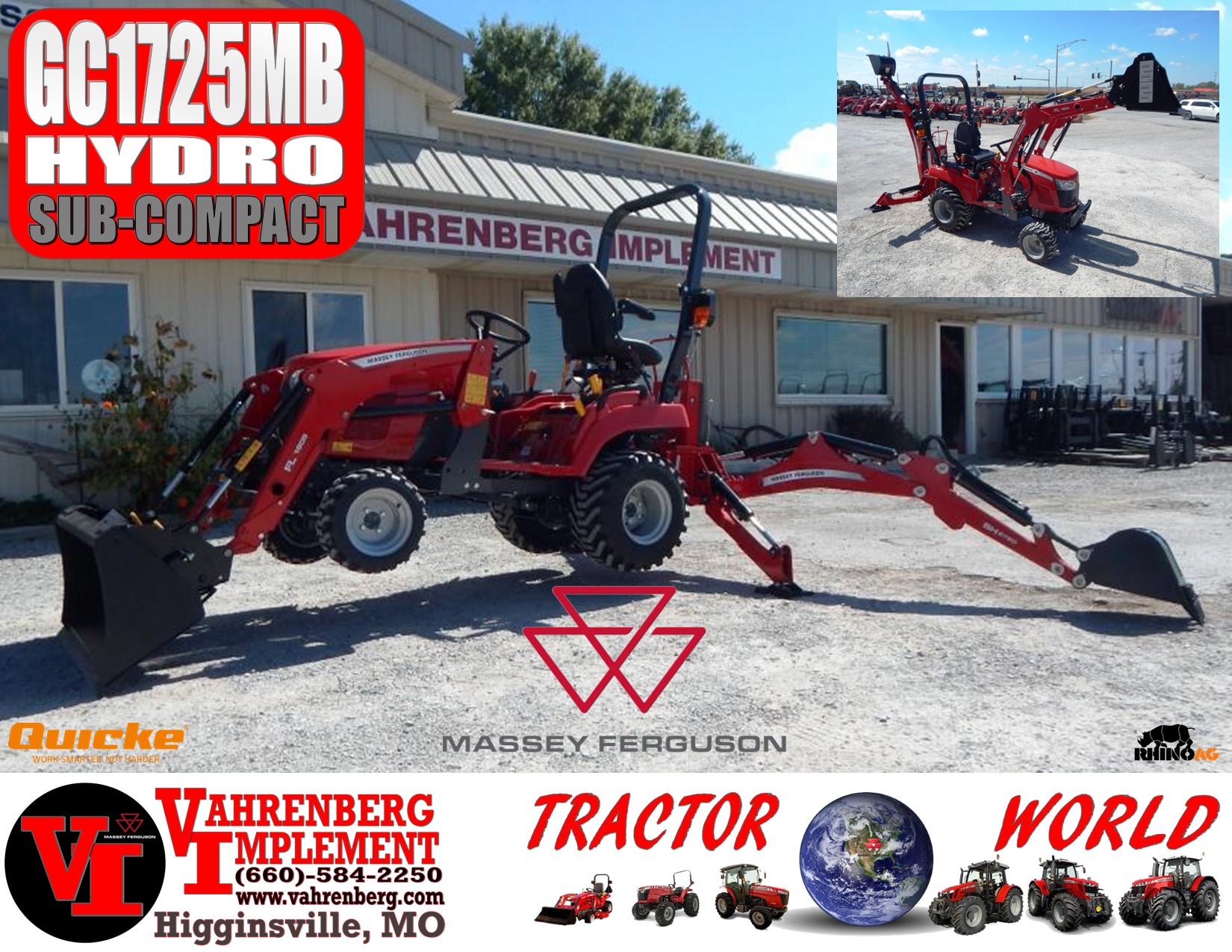 2024 Massey Ferguson GC1725MB Hydro Tractor