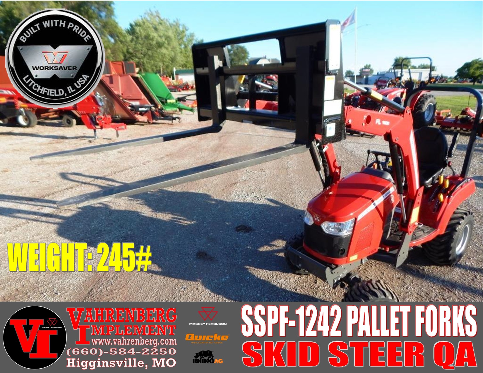 2025 Worksaver SSPF-1242 Pallet Fork