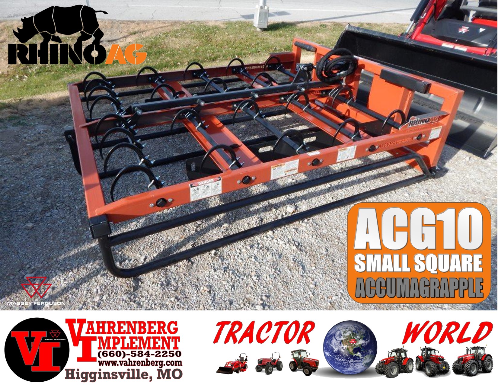 2025 Rhino ACG10 AccumaGrapple Bale Accumulator
