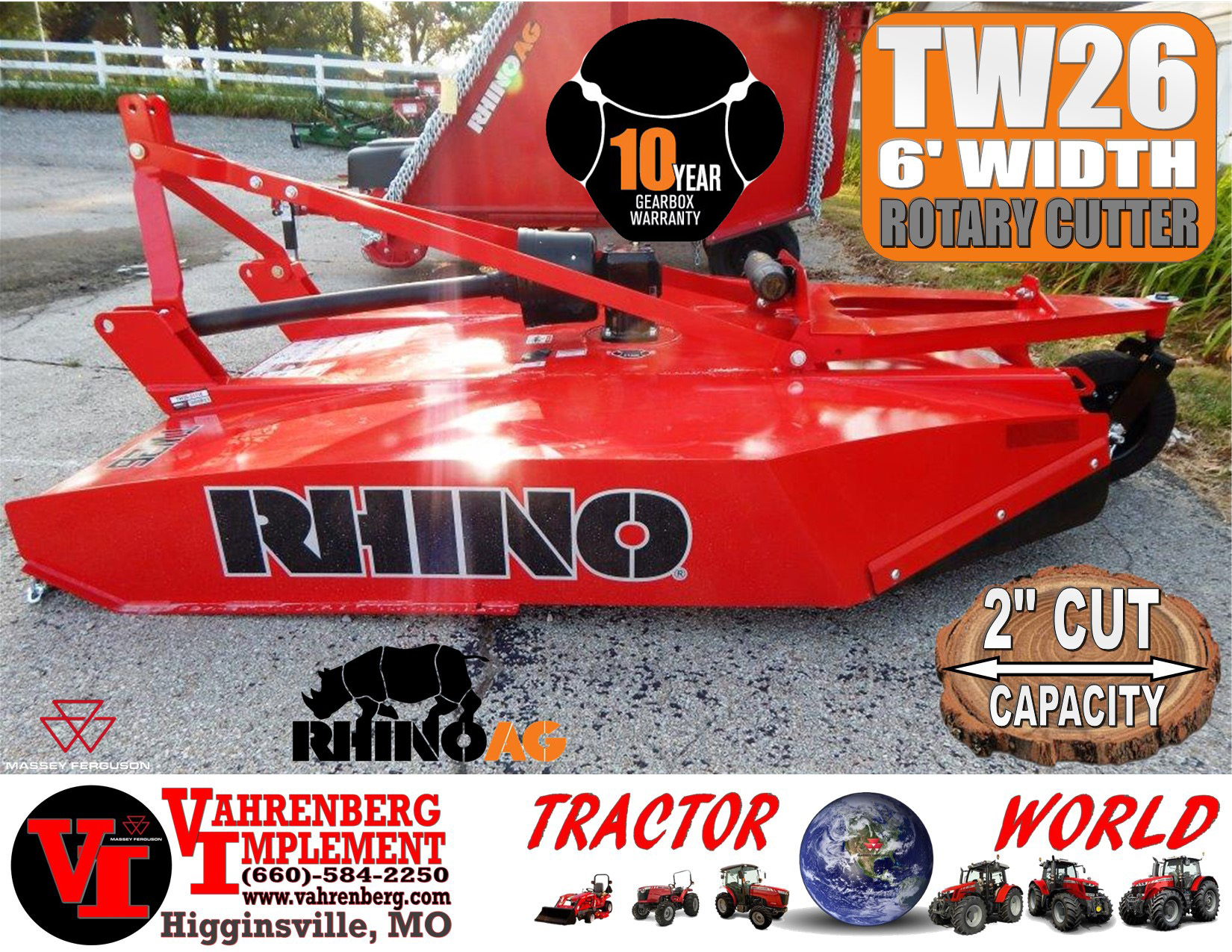 2025 Rhino TW26 Mower/Rotary Cutter