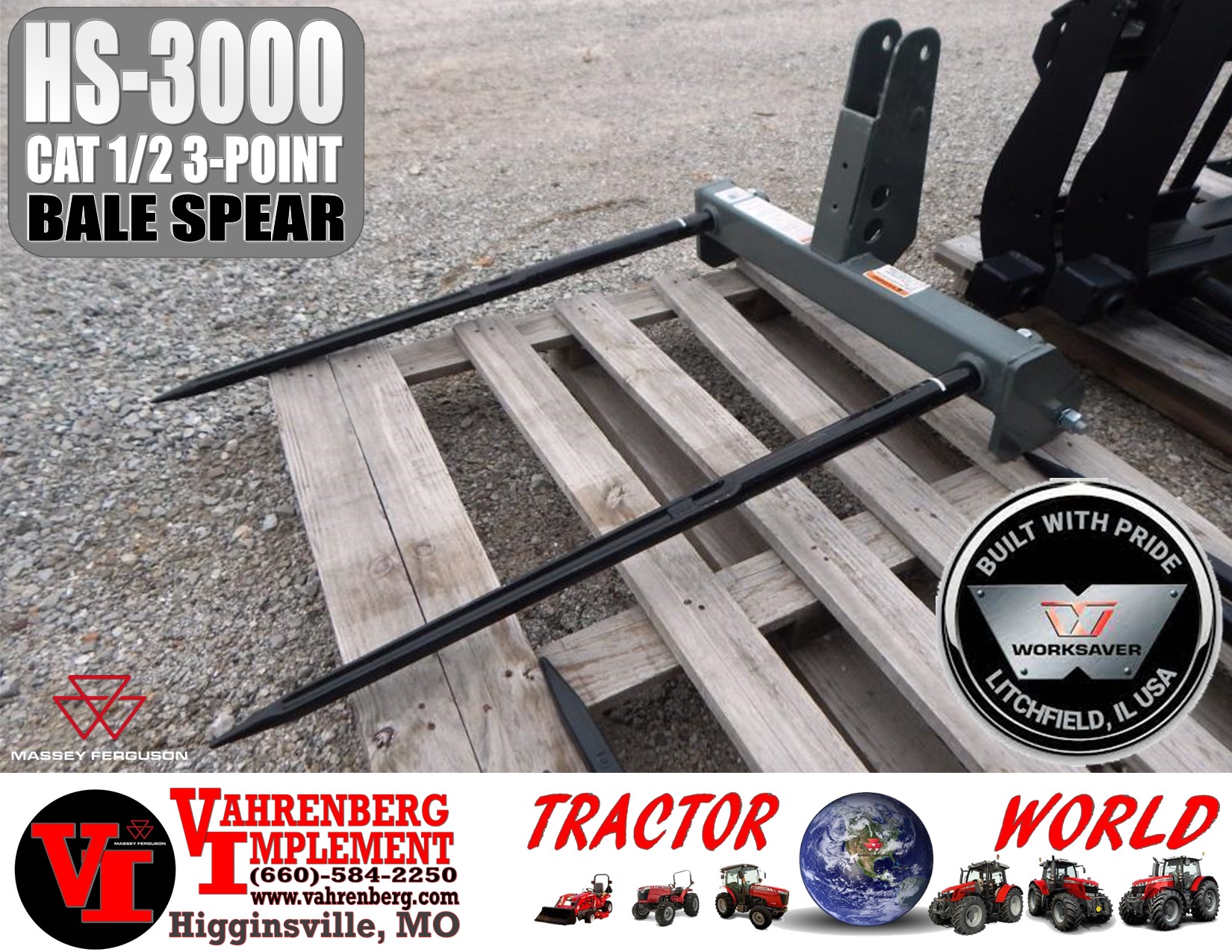 2025 Worksaver HS-3000 3 Point Fork