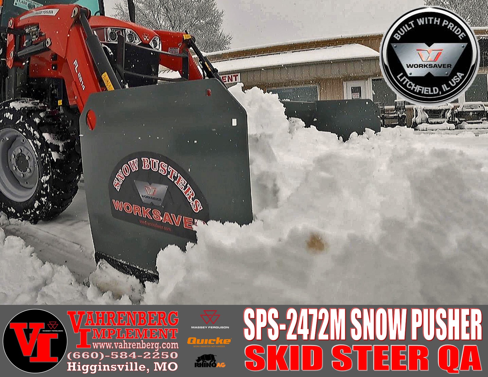 2025 Worksaver SPS-2472M Snow Pusher