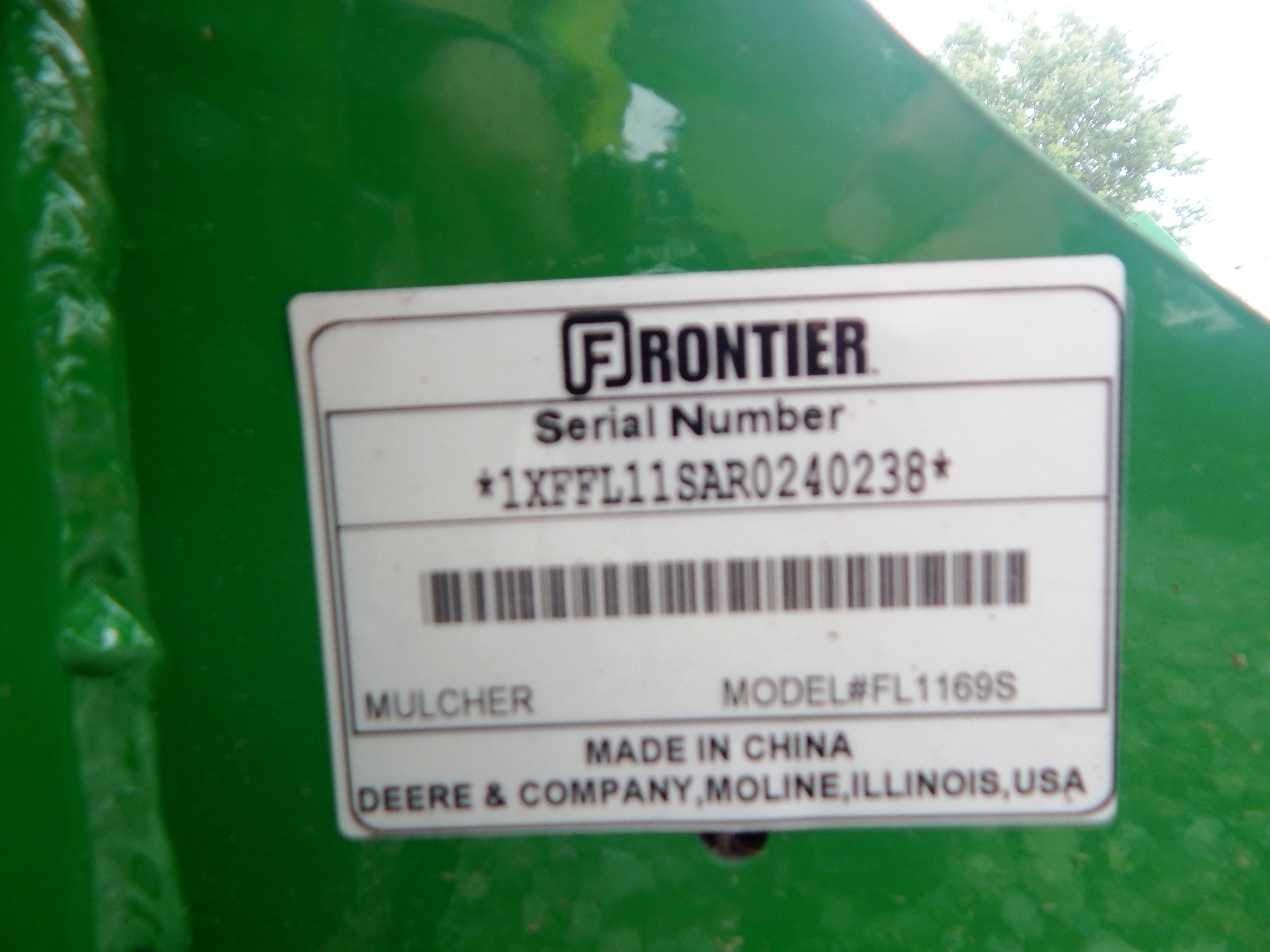 2025 Frontier FL1169S Mower/Flail