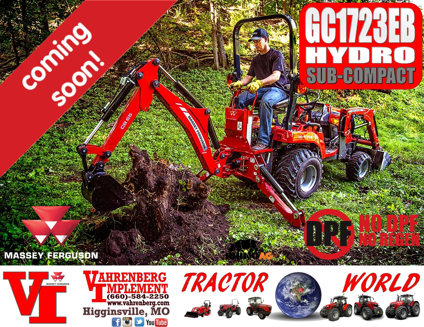 2023 Massey Ferguson GC1723EB TLB Hydro Tractor for sale in