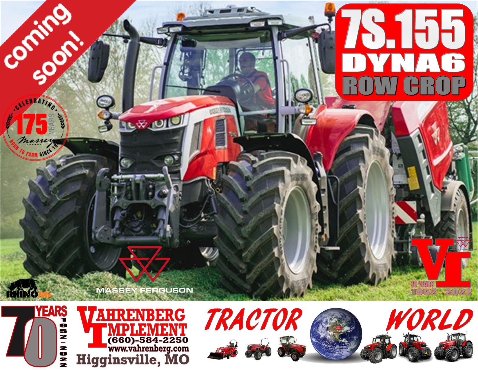 2023 Massey Ferguson 7S.155 Classic Dyna6 Tractor for sale in
