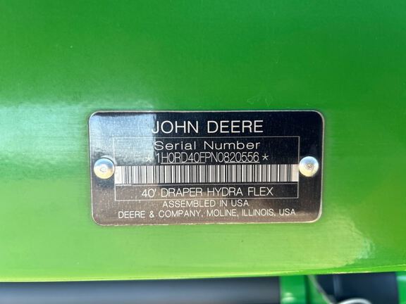 2022 John Deere RD40F Header Combine