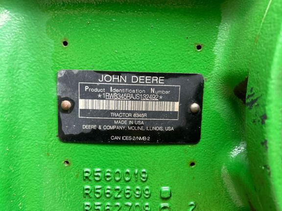 2018 John Deere 8345R Tractor