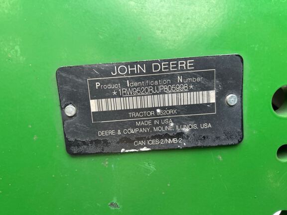 2018 John Deere 9520RX Tractor Rubber Track