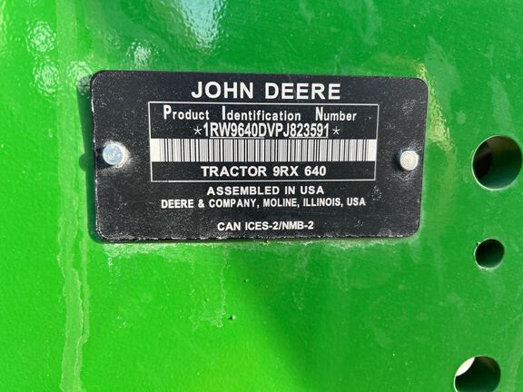 2023 John Deere 9RX 640 Tractor Rubber Track