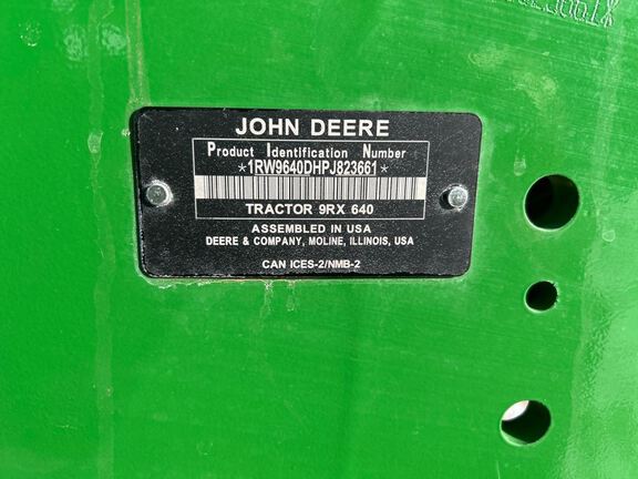 2023 John Deere 9RX 640 Tractor Rubber Track