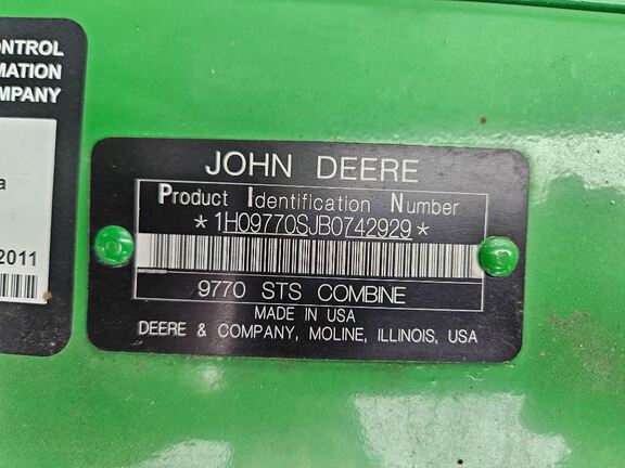 2011 John Deere 9770 STS Combine