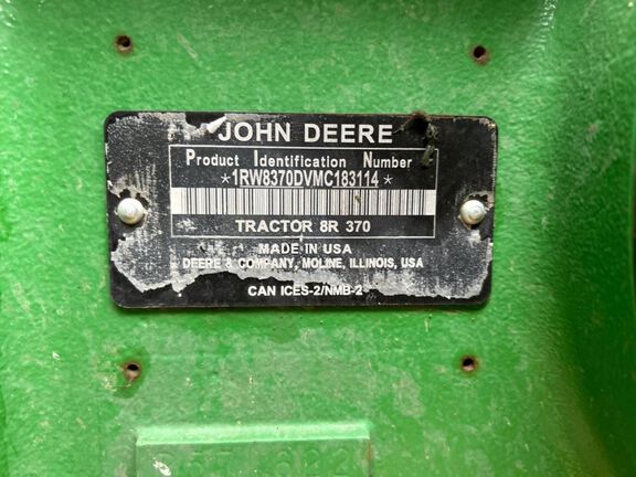 2021 John Deere 8R 370 Tractor