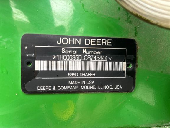 2012 John Deere 635D Header Combine