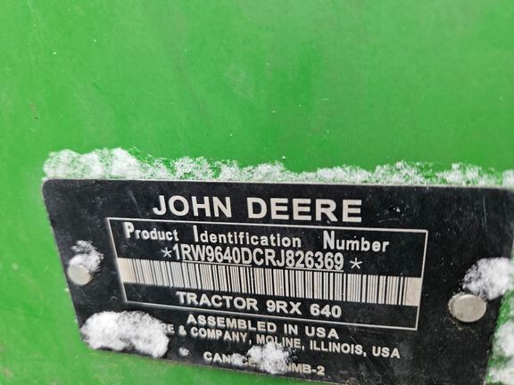 2024 John Deere 9RX 640 Tractor Rubber Track