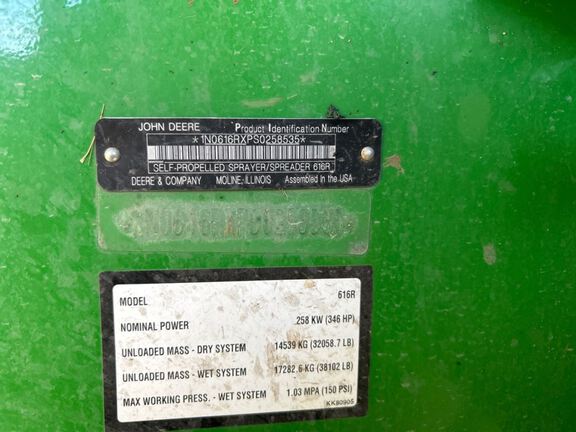 2025 John Deere 616R Sprayer/High Clearance