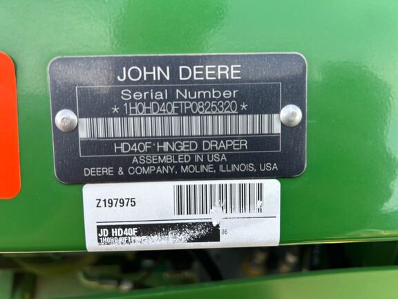 2023 John Deere HD40F Header Combine