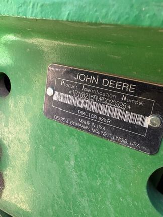 2015 John Deere 6215R Tractor