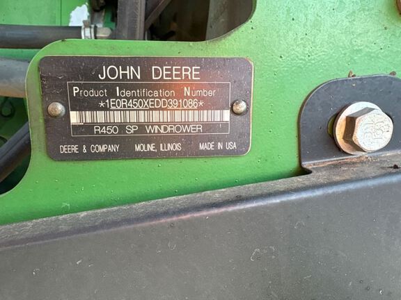 2013 John Deere R450 Windrower